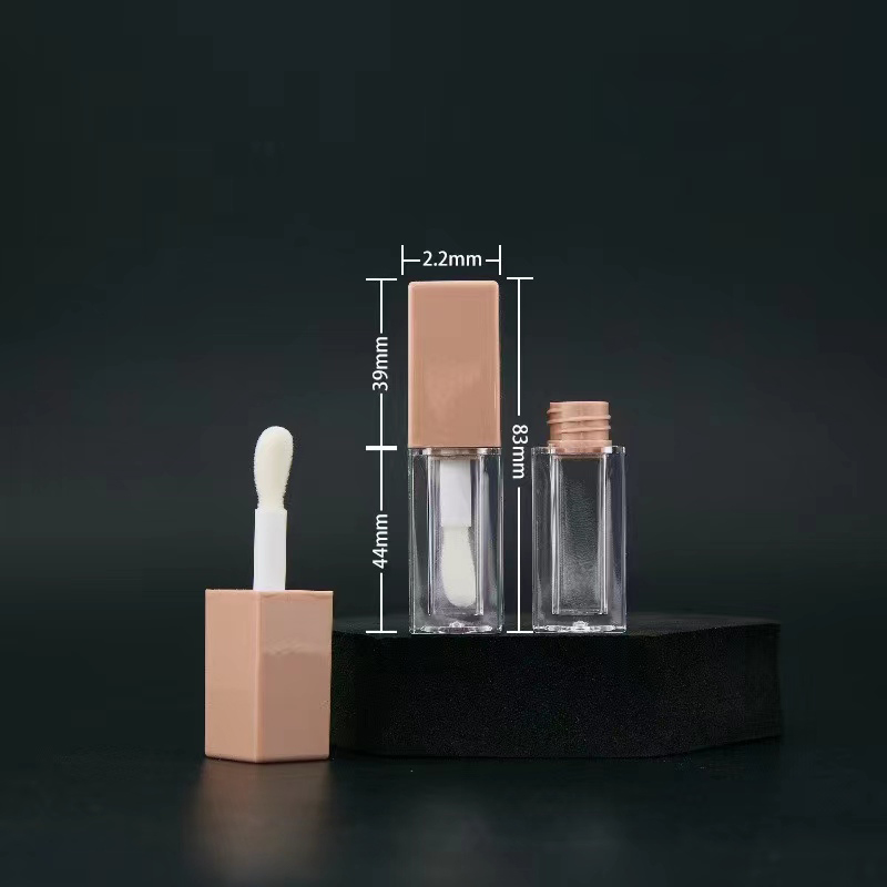 Tubos de brilho para batom e mascara Impressão de tela Impressão de PET Tubos transparentes Bonitos