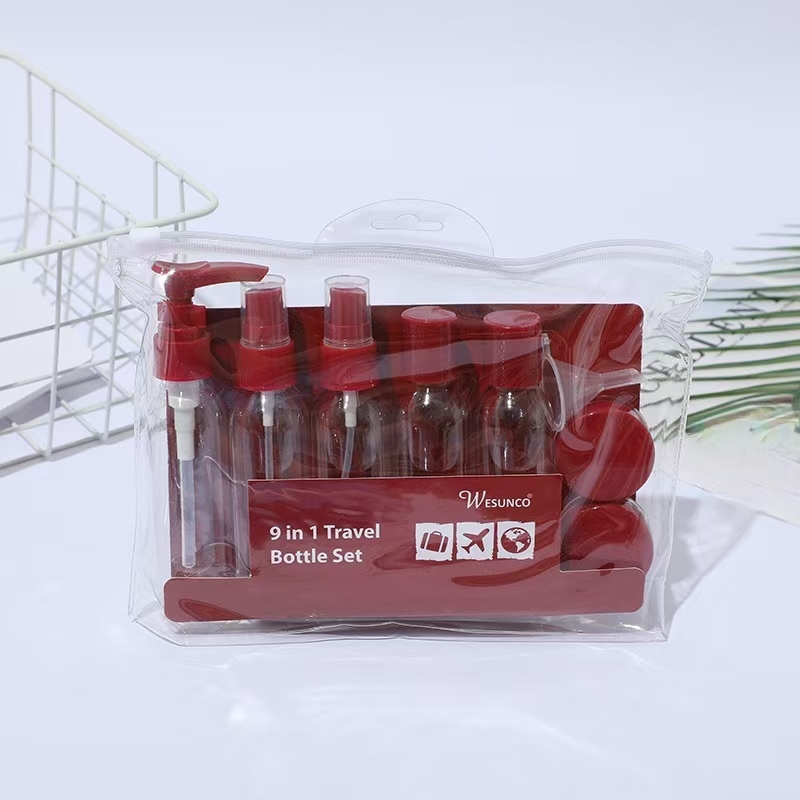 Conjunto de garrafa de viagem de 50 ml Conjunto de garrafa de viagem à prova de vazamento Conjunto de loção de shampoo líquido Conjunto de avião