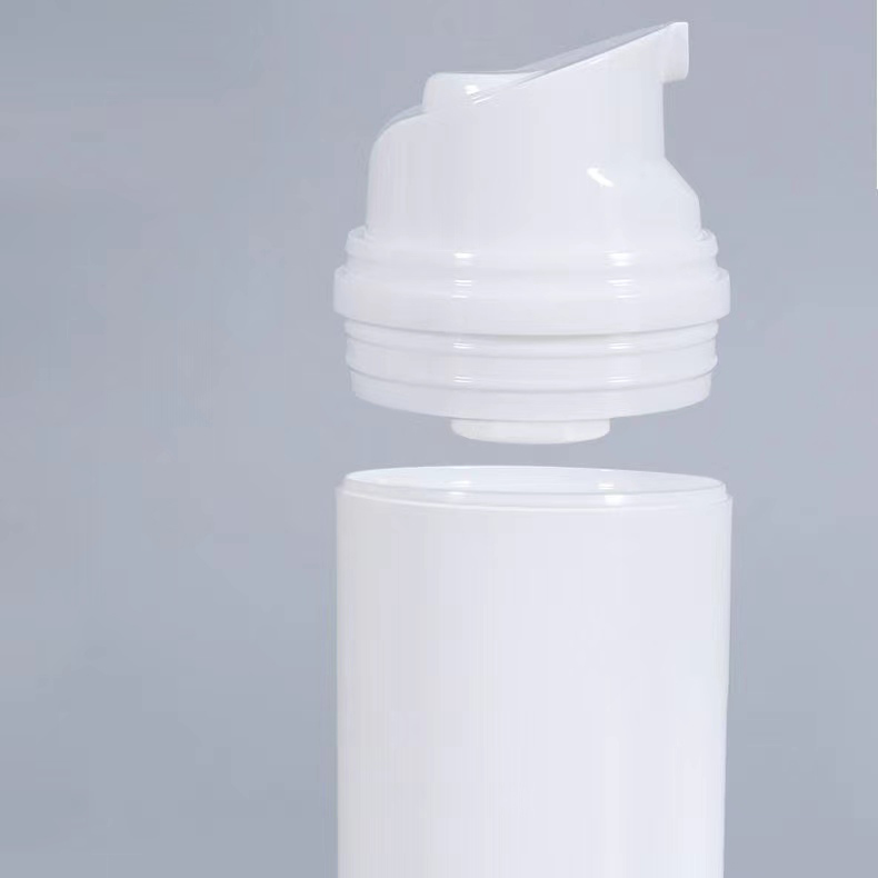 Botelha de distribuidor sem ar de cor branca com 30ml 50ml 80ml 100ml Suporte de personalização