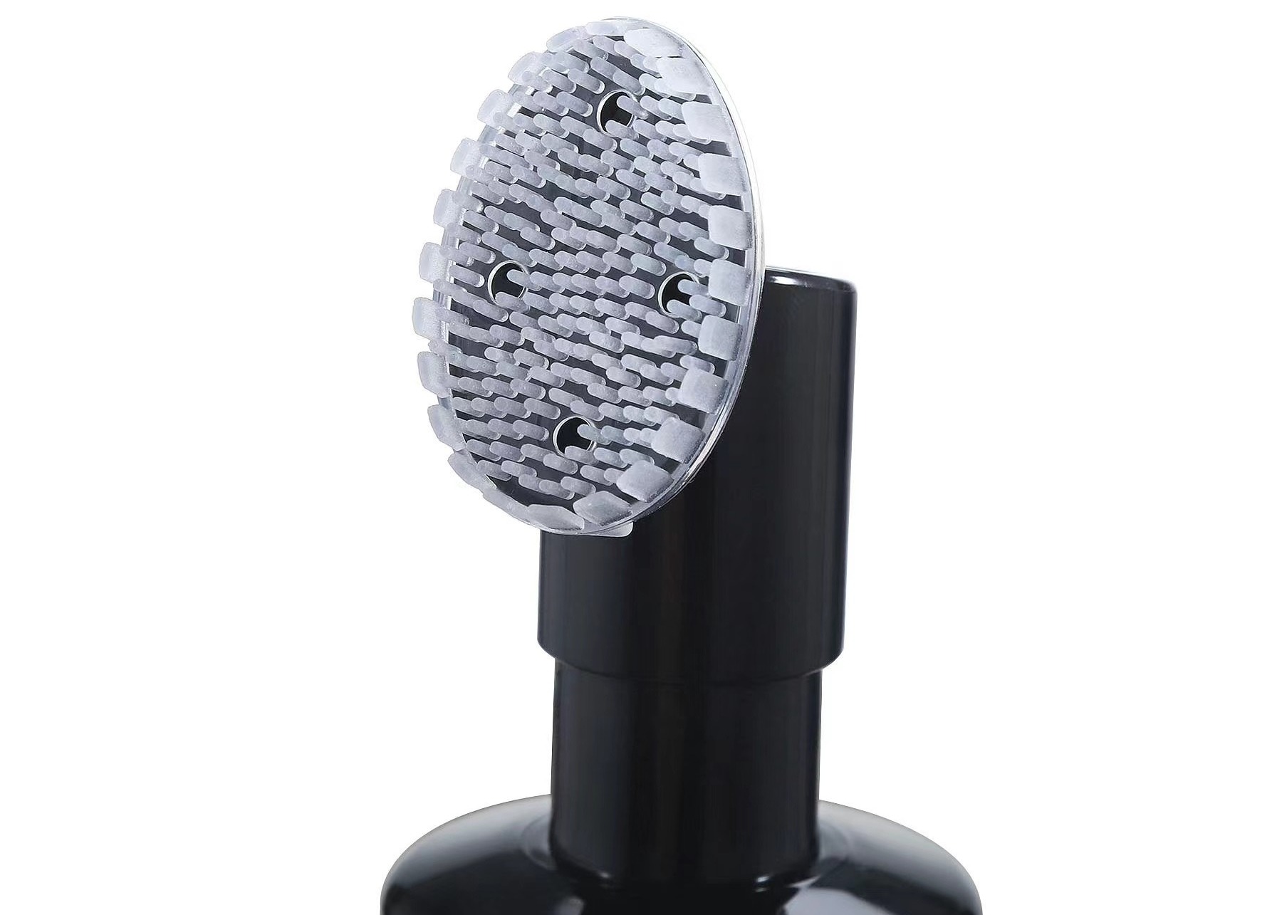 42/410 43/410 Bomba de espuma de plástico personalizada com escova de silicone para limpeza da pele facial