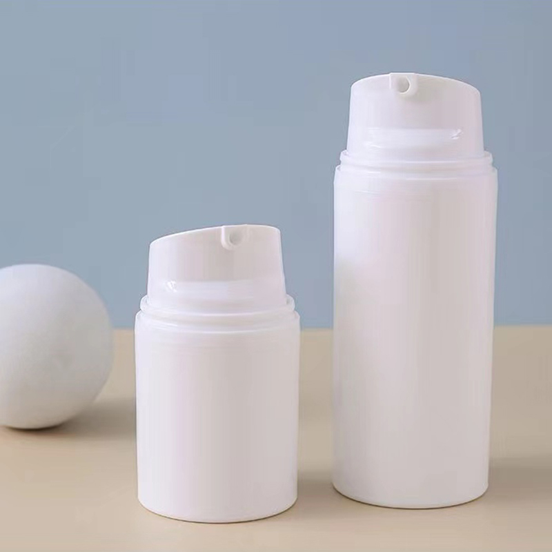 Frasco de Bomba a Vácuo Airless Branco Personalizável com Fecho de Pressão para Loção de Skincare, Sérum 30/50/75ml Recipiente com Logotipo e Cor Personalizados