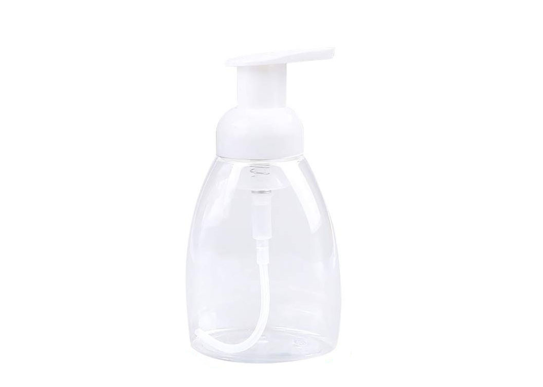 O cosmético plástico do uso diário engarrafa a garrafa de formação de espuma do sabão da bomba branca