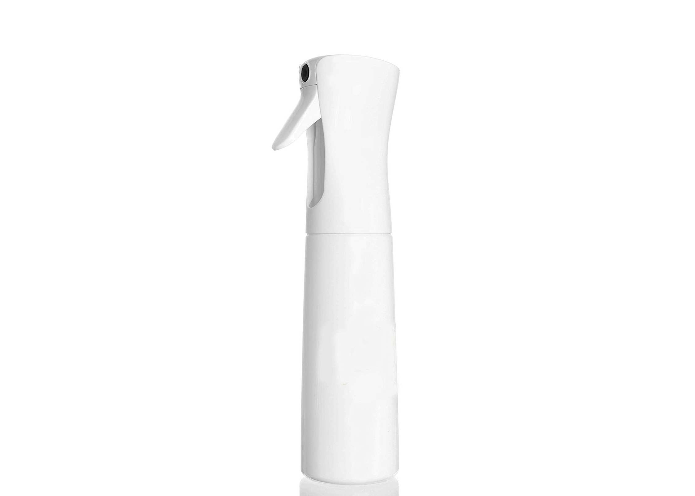 O pulverizador cosmético branco engarrafa a mão pressiona o uso dos produtos de beleza da garrafa
