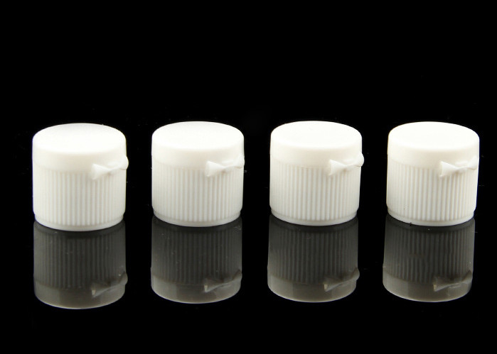 os tampões de garrafa cosméticos 20mm plásticos de 18mm lançam branco superior a superfície marcada personalizada