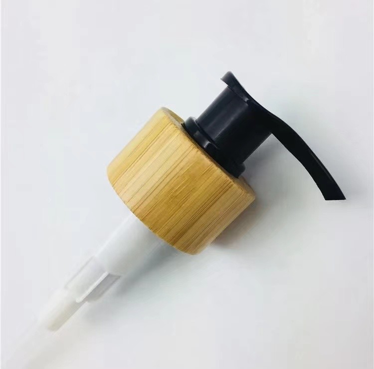24 / da bomba cosmética do distribuidor do sabão da loção de 28mm bambu de madeira real